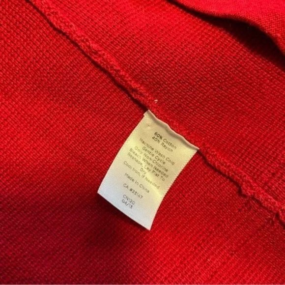 Vintage Talbots Red Knitted sweater jacket /cardigan size XS - Picture 7 of 8